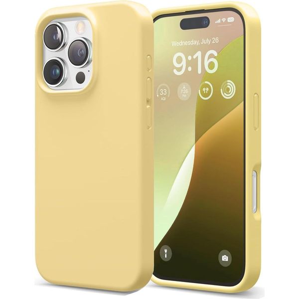 Custodia Per Apple Iphone 16 Pro Custodia Del Telefono Cellulare Custodia Di Protezione Del Telefono Cellulare Copertura In Silicone Custodia Del Telefono Cellulare, Giallo-image