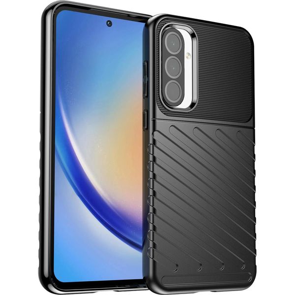 Custodia Del Telefono Cellulare Per Samsung Galaxy A56 5G Copertura Thunder Case Tpu Antiscivolo Protettivo-image