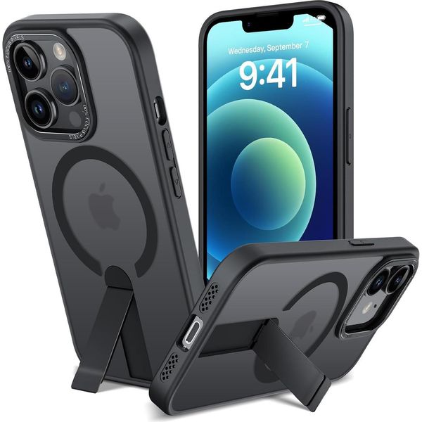Custodia Kickstand Per Iphone 12 Pro Max Custodia Protettiva Custodia Con Supporto Compatibile Con Magsafe-image