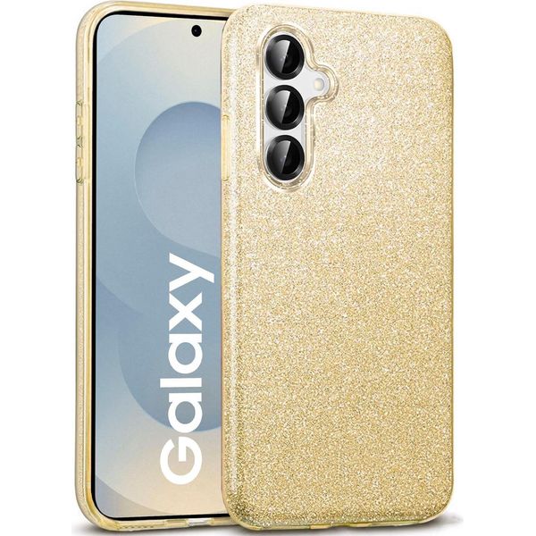 Custodia Del Telefono Cellulare Per Samsung Galaxy S25 Plus Caso Glitter Copertura Tpu Protettiva, Oro-image