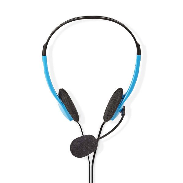 Auricolare Pc | On-Ear | Stereo | 2X 3,5 Mm | Microfono Pieghevole | Blu-image