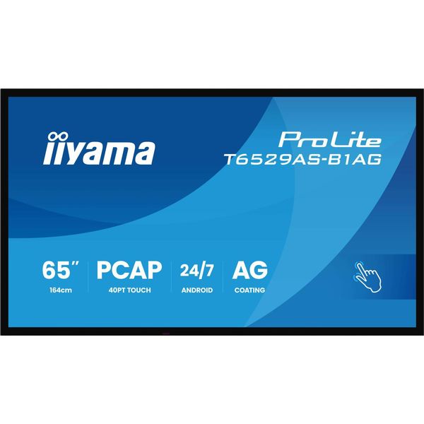 Iiyama 164.0Cm(64,5") T6529AS-B1AG 16:9 M-Touch 2Xhdmi+Usb-C (Speditionsversand)"-image
