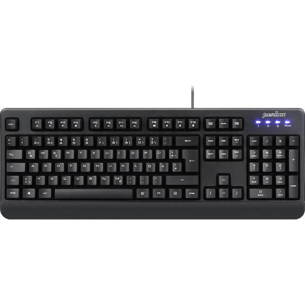 Perixx Periboard-517 B Usb Keyboard German, Qwertz Black Dustproof, Splashproof-image