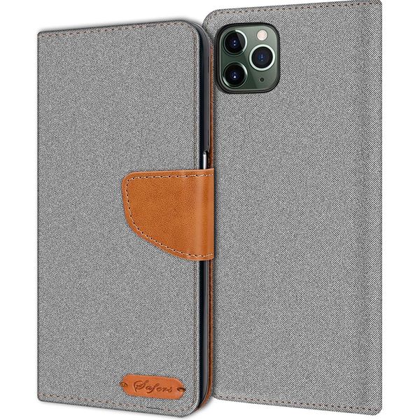 Custodia Del Telefono Cellulare Iphone 11 Pro Max Case Portafoglio Flip Case Custodia Protettiva Cover Tessuto Cover-image