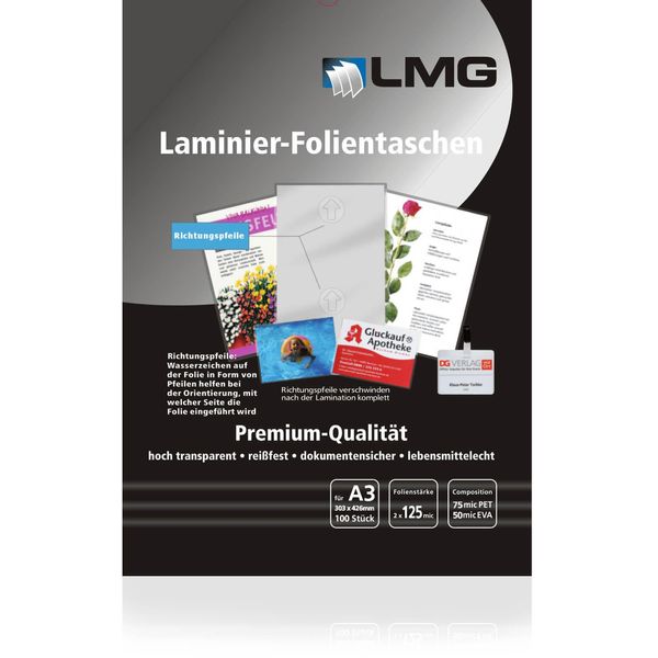 Lmg LMGA3-125-PF Lmg Lam.Folien A3 125Mic,Pfeil-image