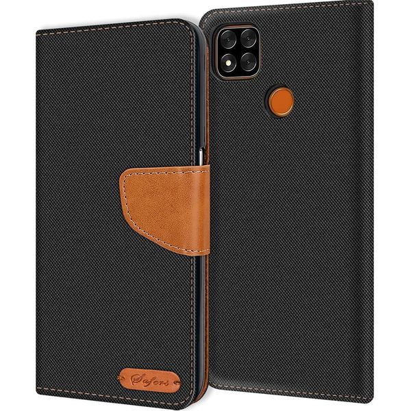 Custodia Del Telefono Cellulare Xiaomi Redmi 9C Case Portafoglio Flip Case Custodia Protettiva Cover Tessuto Cover-image