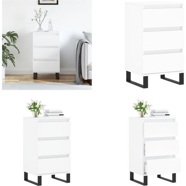 Vidaxl Credenza Bianca 40X35X70 Cm Materiale A Base Di Legno - Credenza - Credenza - Armadio - Credenza-image