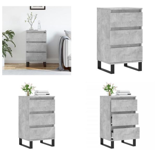 Vidaxl Credenza Grigio Cemento 40X35X70 Cm In Legno - Credenza - Credenza - Armadio - Credenza-image