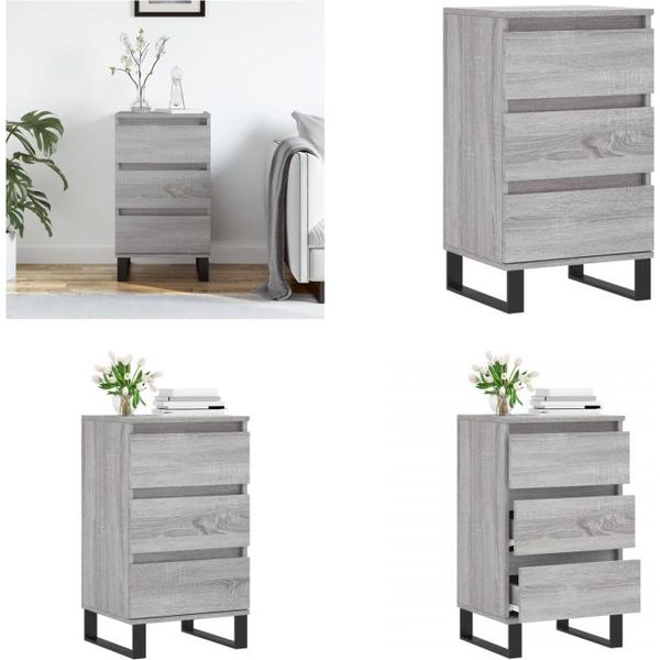 Vidaxl Credenza Grigio Sonoma 40X35X70 Cm Materiale A Base Di Legno - Credenza - Credenza - Armadio - Credenza-image
