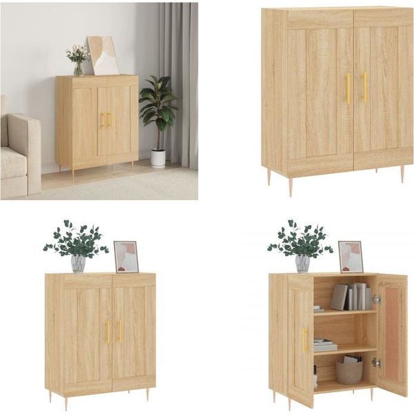 Vidaxl Credenza In Rovere Sonoma 69,5X34X90 Cm - Credenza - Credenze - Armadio - Armadio Portaoggetti-image