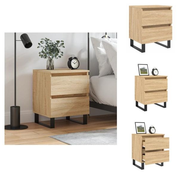Vidaxl Comodino Rovere Sonoma 40X35X50 Cm Materiale Legno - Comodini-image