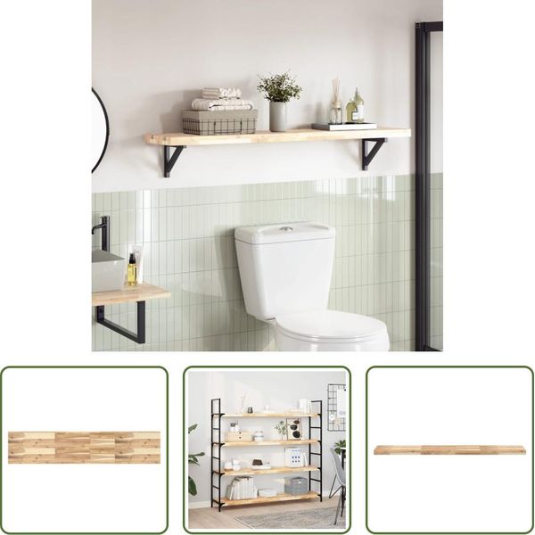 The Living Store Piano Tavolo 120X30X4 Cm Rettangolare In Legno Massiccio Di Acacia-image