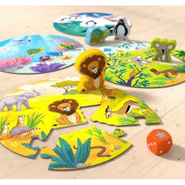 Gioco Haba Puzzle - Dove Vivono Il Leone E I Suoi Amici Animali? Gioco Educativo Per Bambini-image