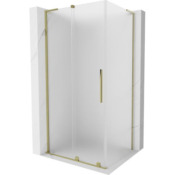 Mexen Velar L Cabina Doccia Scorrevole 100 X 70 Cm, Satinata, Dorata - 871-100-070-33-50-image