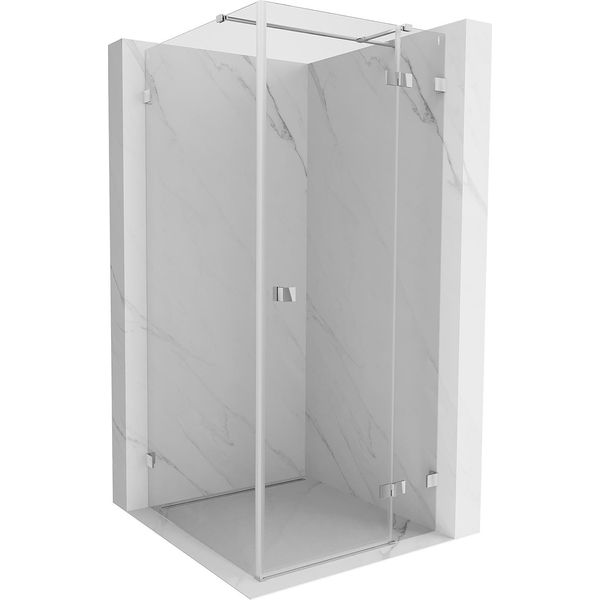 Mexen Lunar T Cabina Doccia A Battente Destra 110 X 110 Cm, Trasparente, Cromo - 834T-110-110-01-00-P-image
