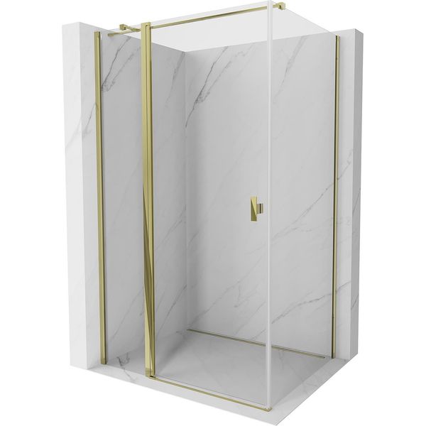 Mexen Mist T Cabina Doccia A Battente 95 X 110 Cm, Trasparente, Oro - 8A4T-095-110-50-00-image