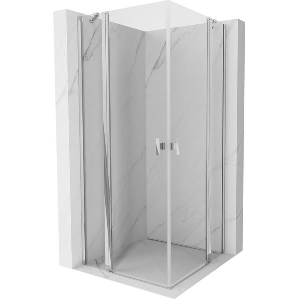 Mexen Mist Duo Cabina Doccia A Battente 110 X 110 Cm, Trasparente, Cromo - 8A4-110-110-01-00-image