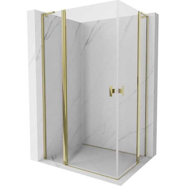 Mexen Mist L Duo Cabina Doccia A Battente 115 X 110 Cm, Trasparente, Oro - 8A4L-115-110-50-00-image