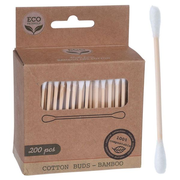 Tamponi Di Cotonelogico In Bambù Per La Pulizia Delle Orecchie-image