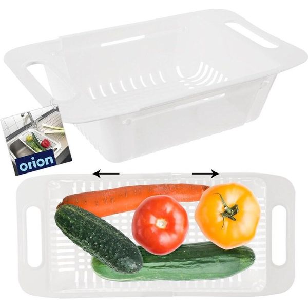 Orion Scolapasta Scolapasta Da Cucina Scolapasta Per Lavello Regolabile 32-44X20X8 Cm-image