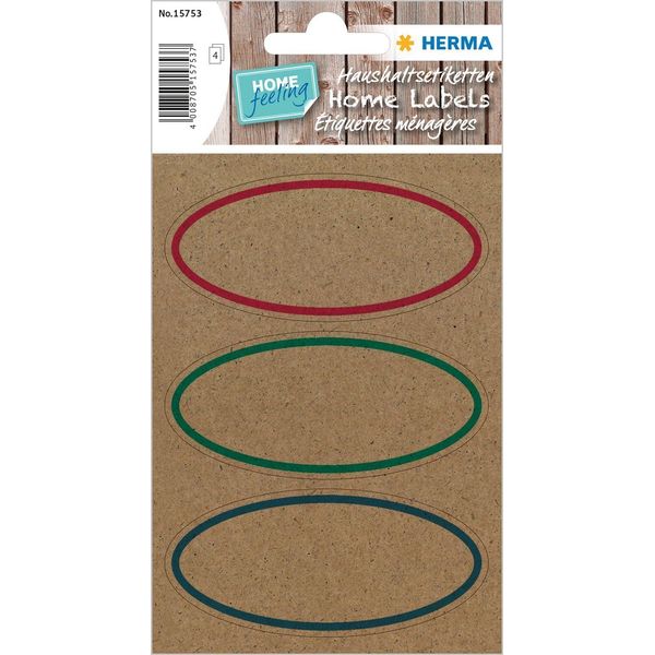 Herma 15753 Etichette Herma Per La Casa Home Silphie, 76 X 35 Mm, Ovale-image