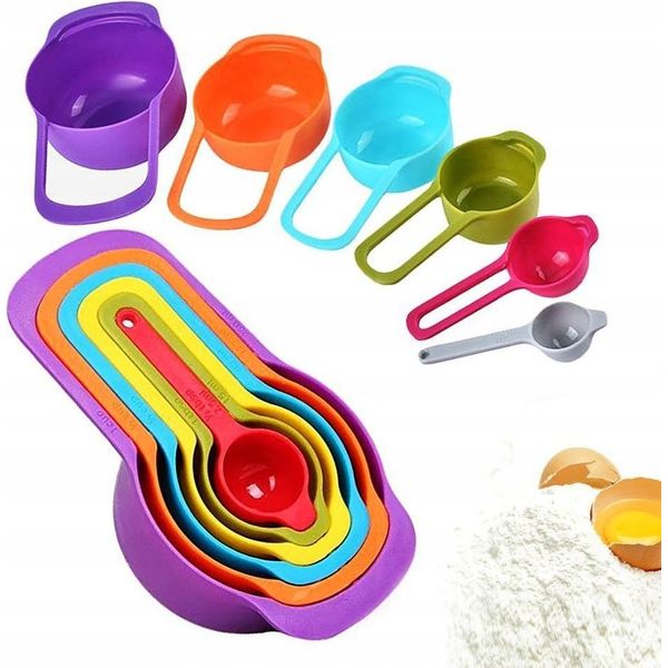 Uu50 Misure Da Cucina Tazze Cucchiai Misurini Set Di 6 Pezzi-image