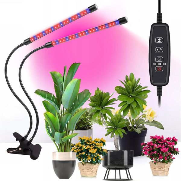 Lampada A Led Per La Crescita Delle Piante Con Timer A Clip-image