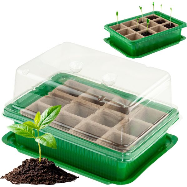 Mini-Serra, Mini-Serra, Multi-Vaso Per La Semina, Vasi Di Torba, 12 Scomparti-image