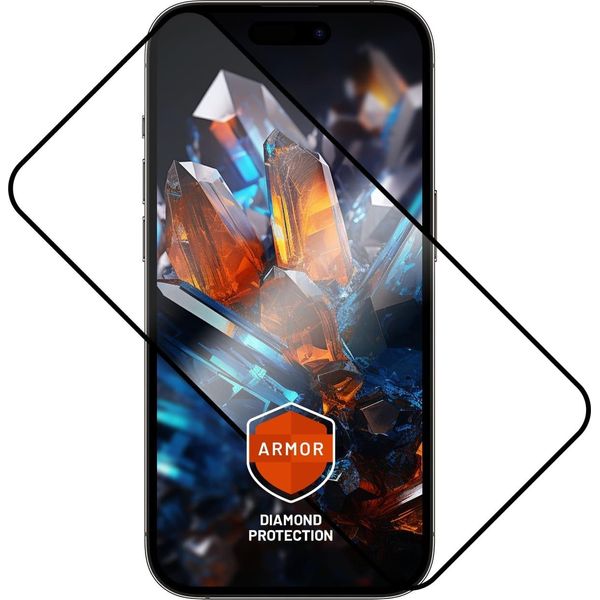 Fixed Fixed Armor | Full Cover With Anti-Dust Applicator And Ar Layer | Apple | Iphone 16 Pro Max | Ultra Durable Tempered Glass | Black | Screen Protector-image