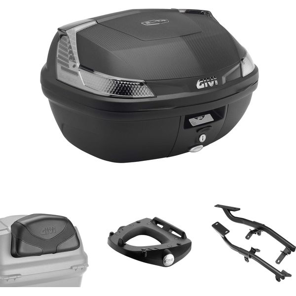 Kit Bauletto Monolock Givi B47 Blade Tech Nero Fumè 47L Con Portapacchi-image