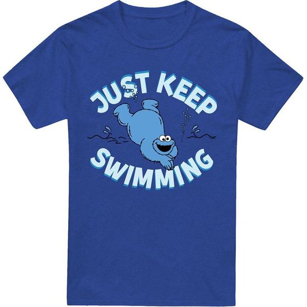 Sesame Street - Maglietta "Just Keep Jumping"" Per Uomo/Donna Unisex TV20493 (M) (Royal Blue)"-image