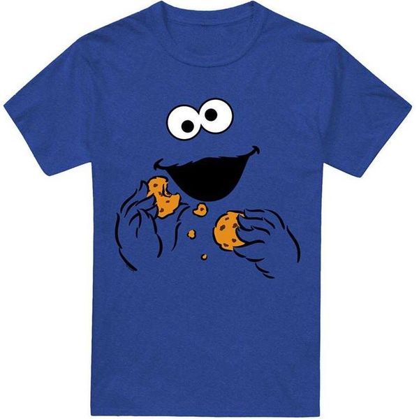Sesame Street - Maglietta "Om Nom"" Per Uomo/Donna Unisex TV20506 (S) (Blu Reale)"-image