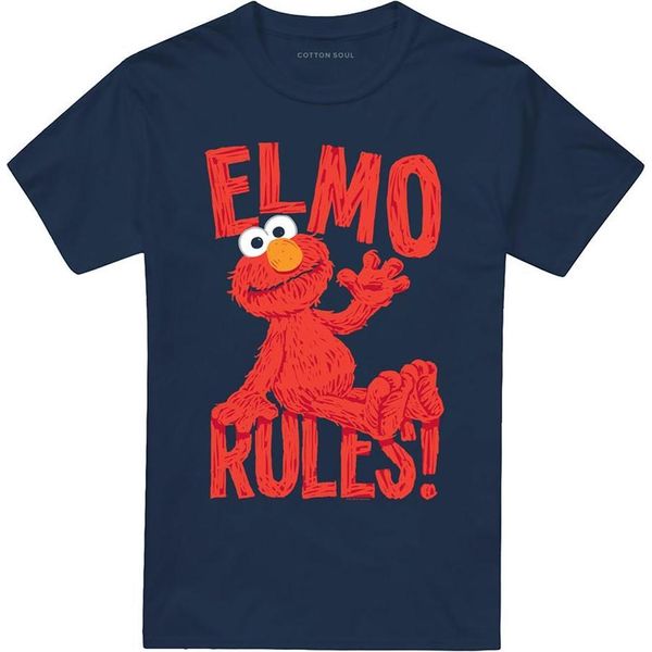 Sesame Street - Maglietta "Rules"" Per Uomo/Donna Unisex TV20659 (M) (Navy)"-image