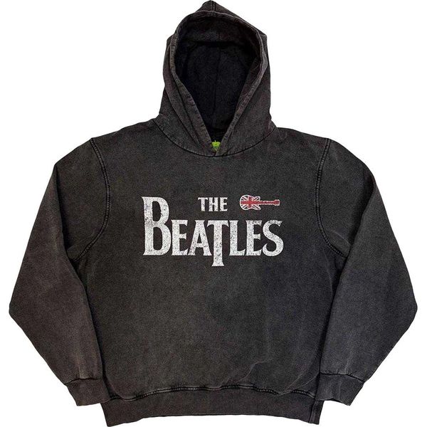 The Beatles - Felpa Con Cappuccio Per Uomo/Donna Unisex, Stone Wash RO14420 (Xl) (Antracite)-image
