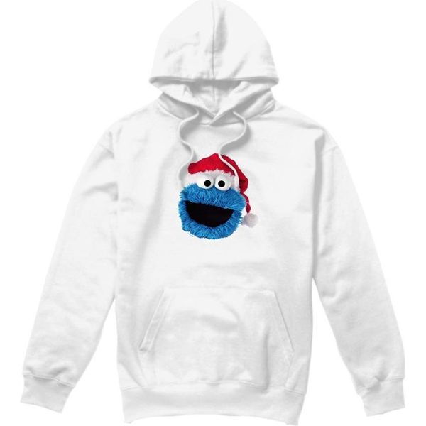 Sesame Street - Felpa Con Cappuccio Per Uomo/Donna Unisex, Manica Lunga TV20577 (Xl) (Bianco)-image
