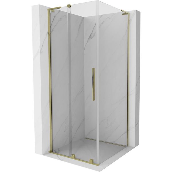 Mexen Velar L Cabina Doccia Scorrevole 90 X 90 Cm, Trasparente, Oro - 871-090-090-03-50-image