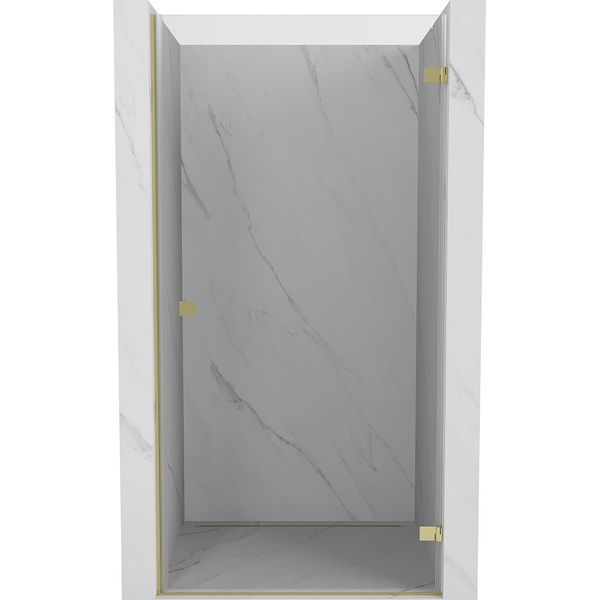 Mexen Lunar-B Porta Doccia A Battente Destra 70 Cm, Trasparente, Oro - 832-070-000-50-00-P-image