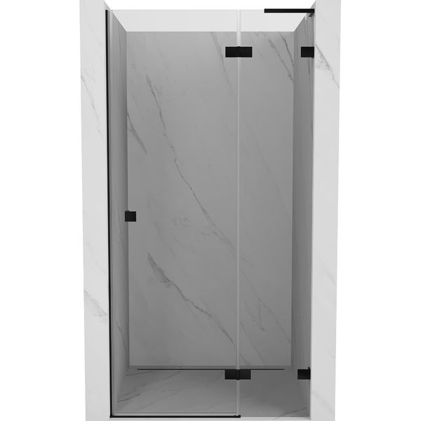 Mexen Lunar L Porta Doccia A Battente Destra 115 Cm, Trasparente, Nero - 834L-115-000-70-00-P-image