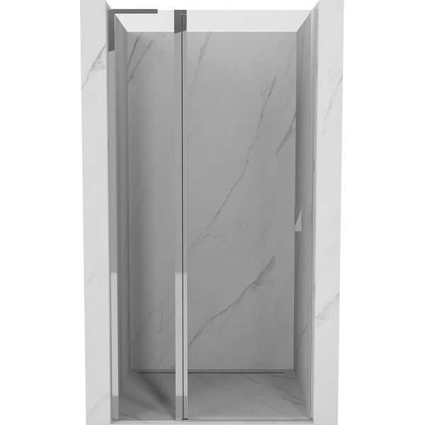 Mexen Mist L Porta Doccia Battente 90 Cm, Trasparente, Cromo - 8A4L-090-000-01-00-image