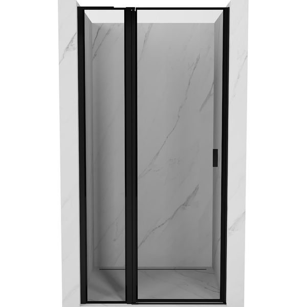 Mexen Mist L Porta Doccia A Battente Sinistra 95 Cm, Cornice Nera, Nero - 8A4L-095-000-70-70-L-image