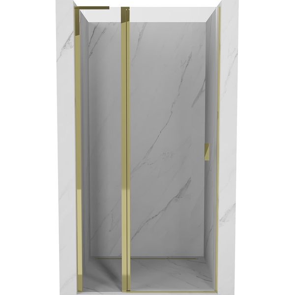 Mexen Mist L Porta Doccia Battente 90 Cm, Trasparente, Oro - 8A4L-090-000-50-00-image