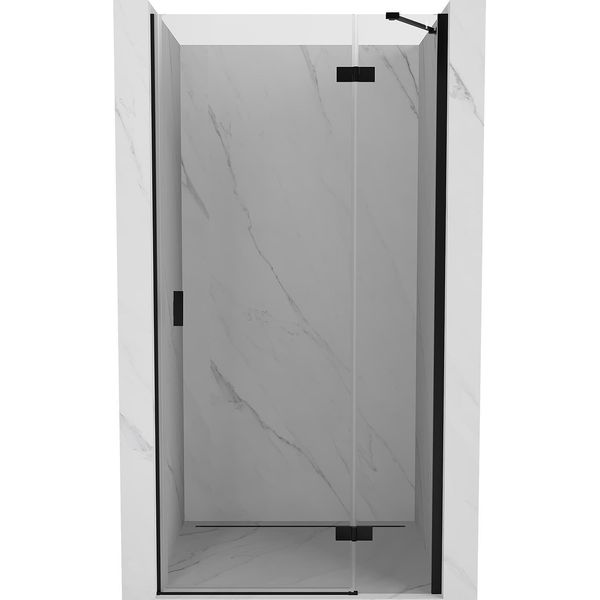 Mexen Mist-H Porta Doccia A Battente Destra 70 Cm, Trasparente, Nero - 8A5-070-000-70-00-P-image