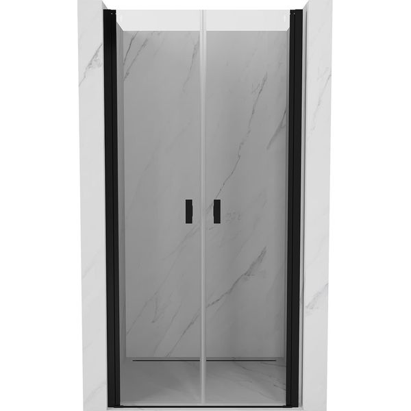 Mexen Mist Porta Doccia A Battente 120 Cm, Trasparente, Nero - 8A7-120-000-70-00-image