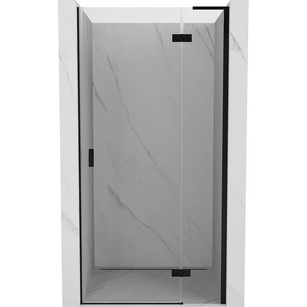 Mexen Mist-H L Porta Doccia A Battente Destra 105 Cm, Trasparente, Nero - 8A5L-105-000-70-00-P-image