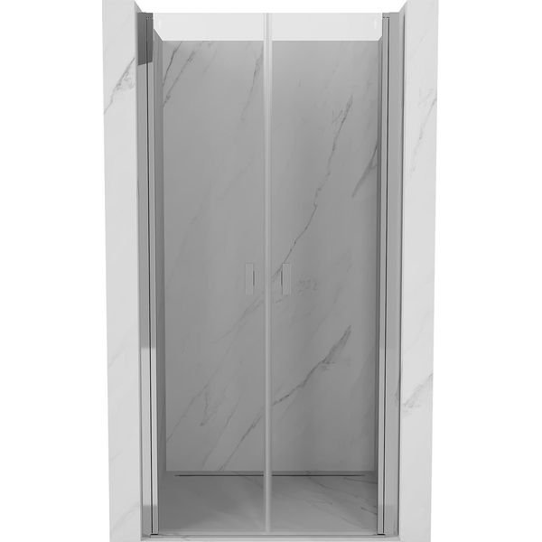 Mexen Mist Porta Doccia A Battente 85 Cm, Trasparente, Cromo - 8A7-085-000-01-00-image