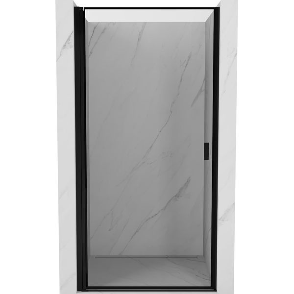 Mexen Mist-B Porta Doccia A Battente Sinistra 90 Cm, Cornice Nera, Nera - 8A2-090-000-70-70-L-image