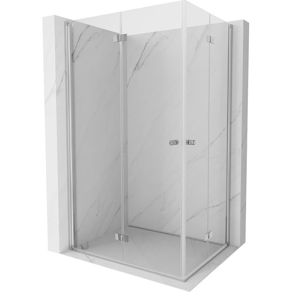 Mexen Mist-F Duo Cabina Doccia Pieghevole Sinistra 95 X 90 Cm, Trasparente, Cromo - 8A6-095L-090P-01-00-image