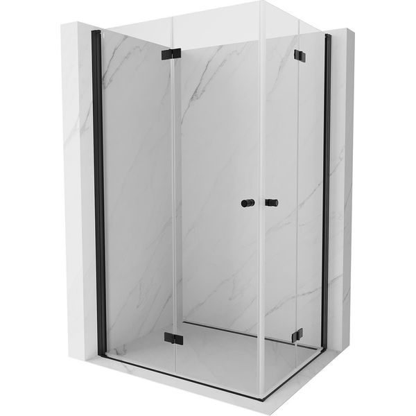 Mexen Mist-F Duo Cabina Doccia Pieghevole Sinistra 120 X 70 Cm, Trasparente, Nero - 8A6-120L-070P-70-00-image