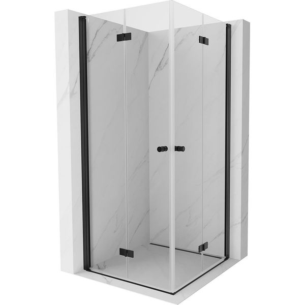 Mexen Mist-F Duo Cabina Doccia Pieghevole 120 X 120 Cm, Trasparente, Nera - 8A6-120L-120P-70-00-image