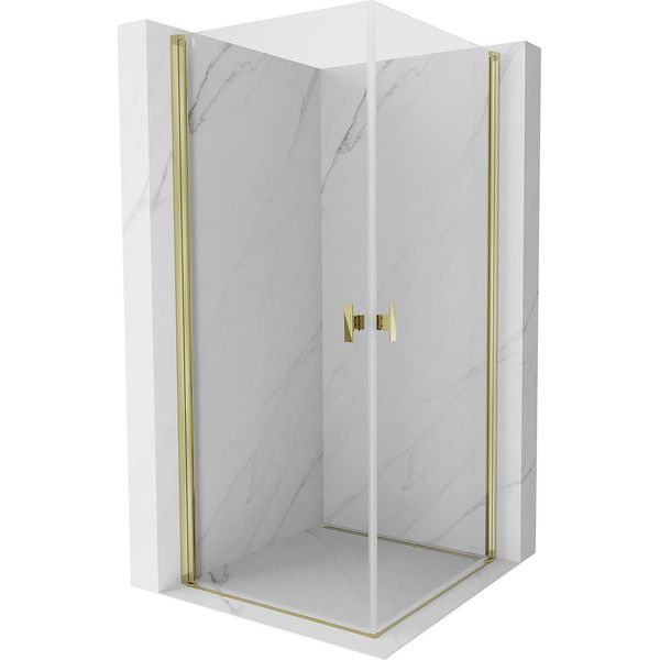 Mexen Mist-B Duo Cabina Doccia A Battente 70 X 70 Cm, Trasparente, Oro - 8A2-070-070-50-00-image